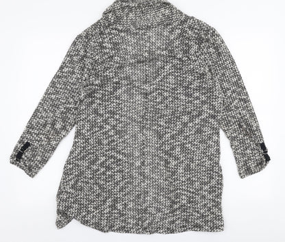 Marks & Spencer Womens Beige Collared  Polyester Cardigan Jumper Size 16