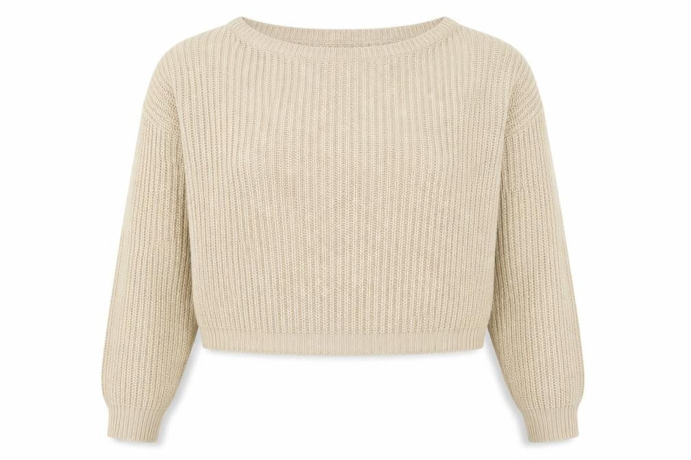 Missguided Womens Beige Boat Neck  Acrylic Pullover Jumper Size 14