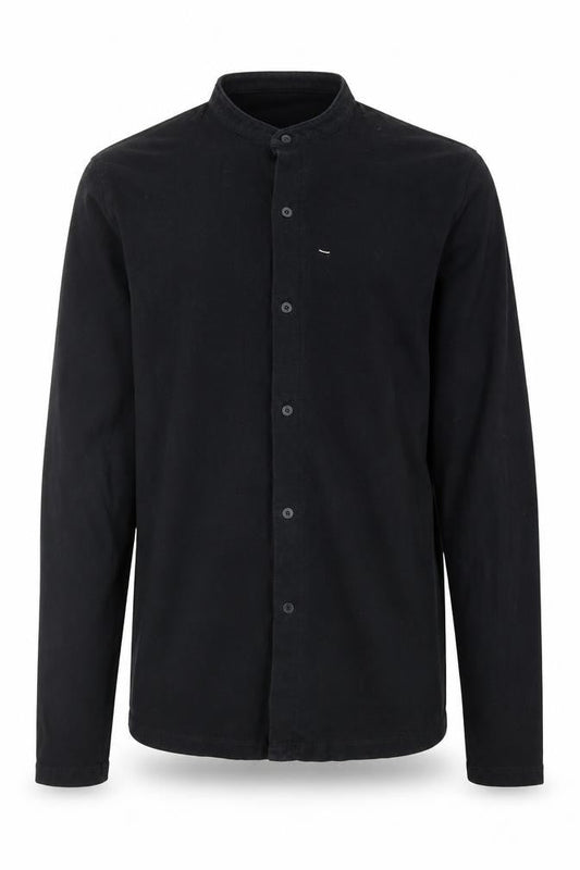 ASOS Mens Black  Cotton  Button-Up Size M Round Neck