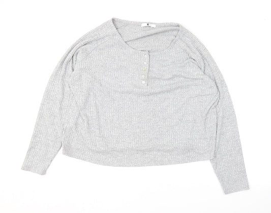 Very Womens Grey Round Neck  Polyester Pullover Jumper Size 20