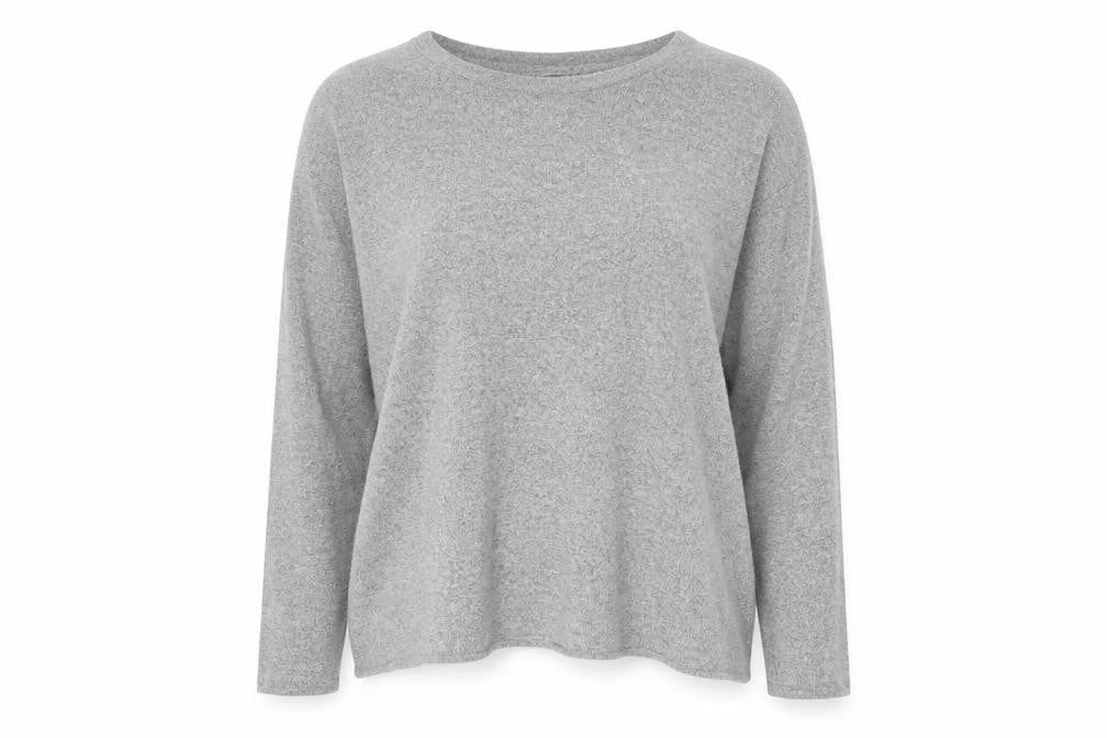F&F Womens Grey Round Neck  Viscose Pullover Jumper Size 10