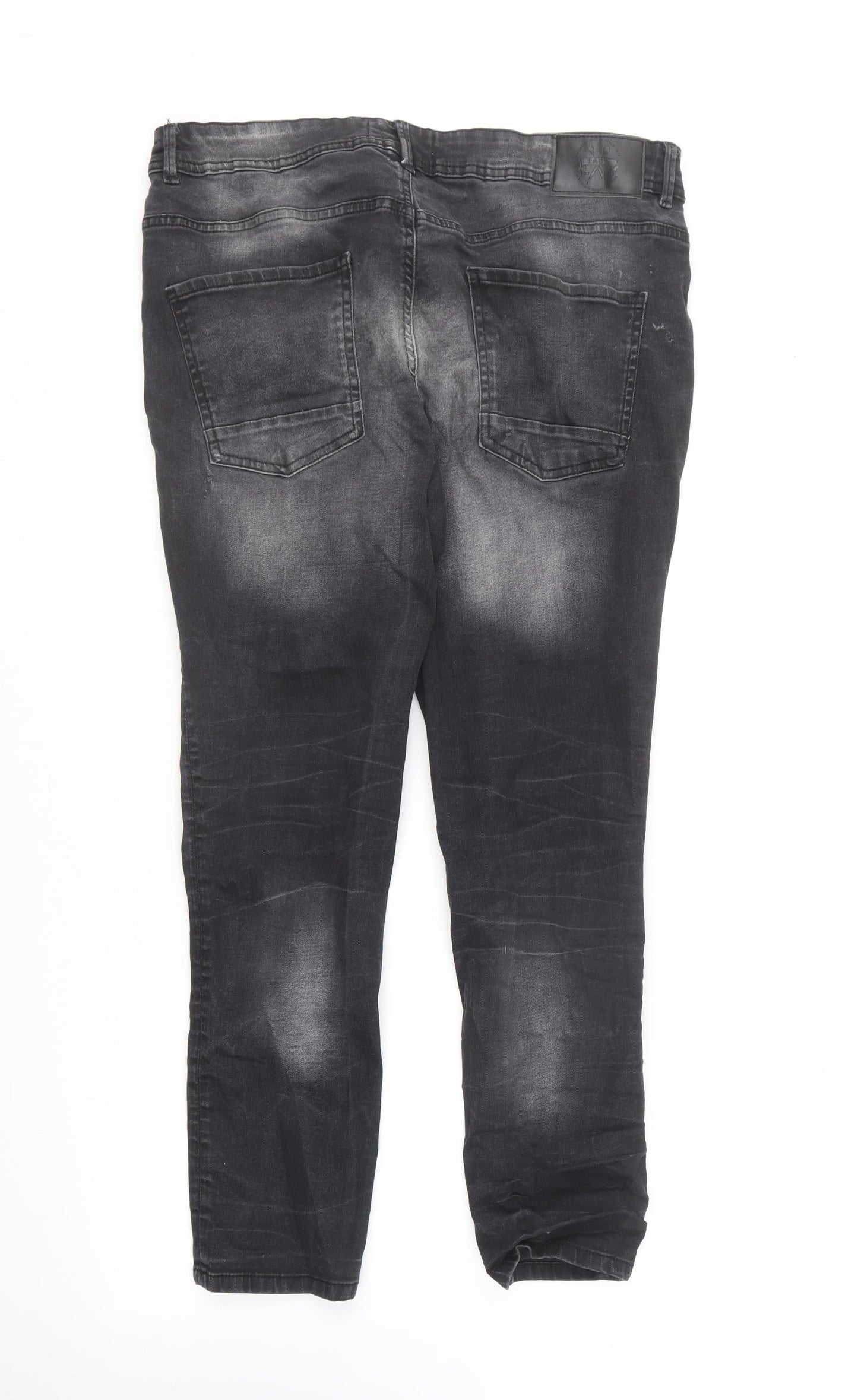 Matalan Womens Black  Cotton Skinny Jeans Size 36 in L30 in Regular