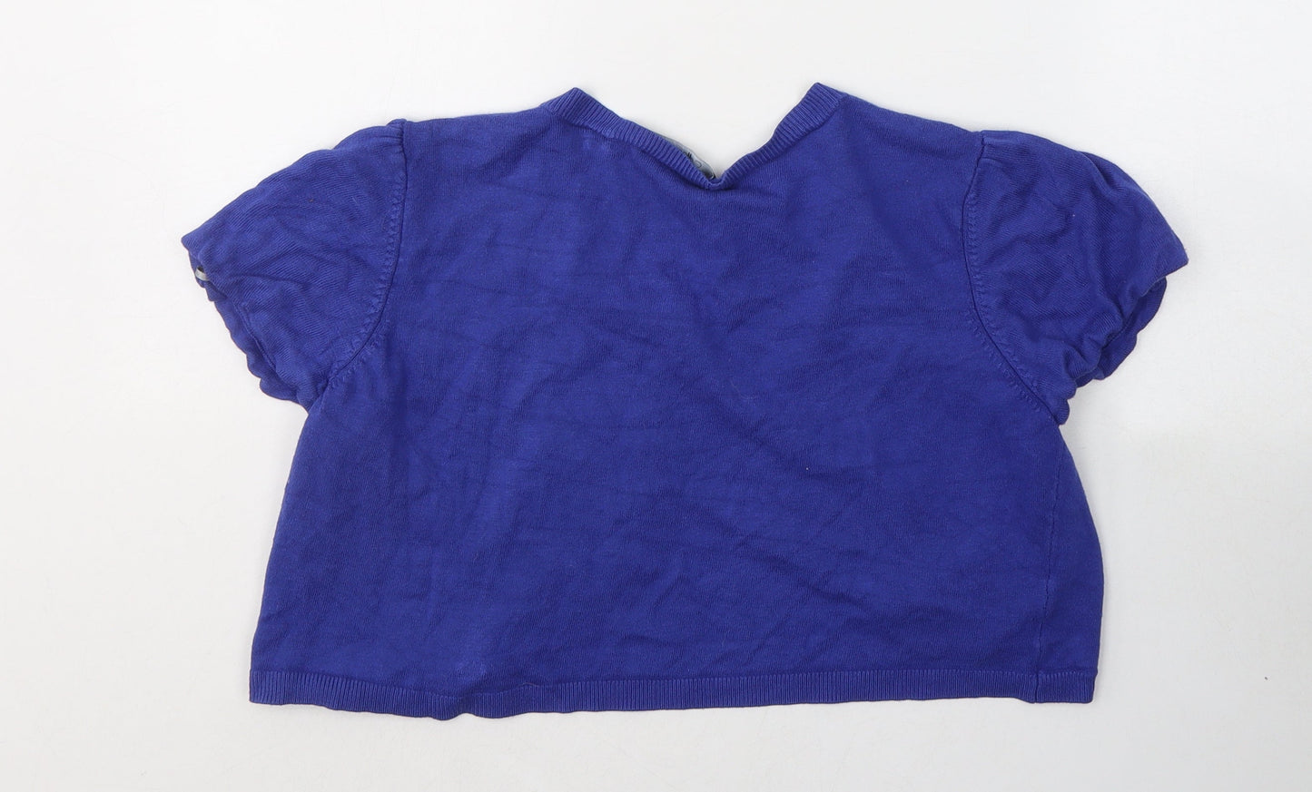 Debenhams Womens Blue V-Neck  Viscose Cardigan Jumper Size 14