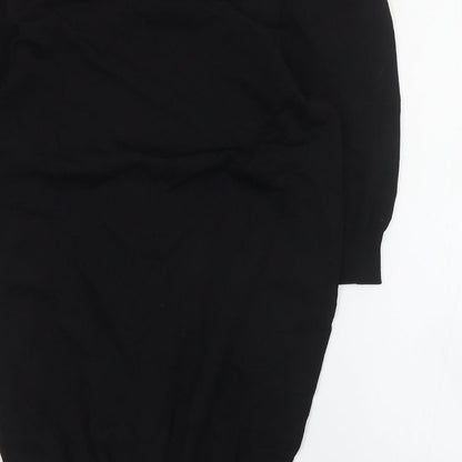 Next Womens Black Round Neck  Viscose Pullover Jumper Size 8