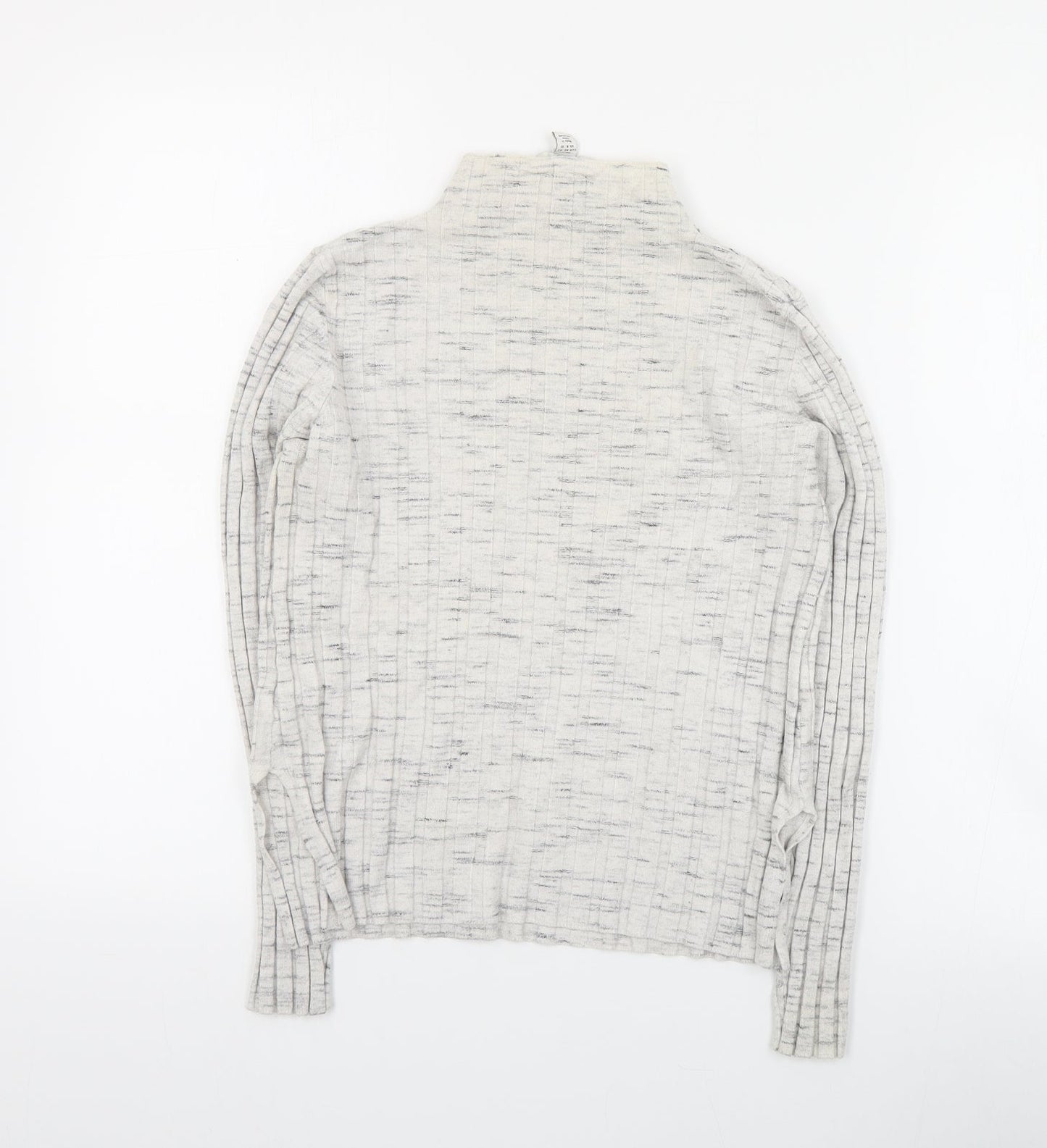 Topshop Womens Grey High Neck  Viscose Pullover Jumper Size M