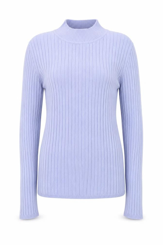 Primark Womens Blue Mock Neck  Viscose Pullover Jumper Size S
