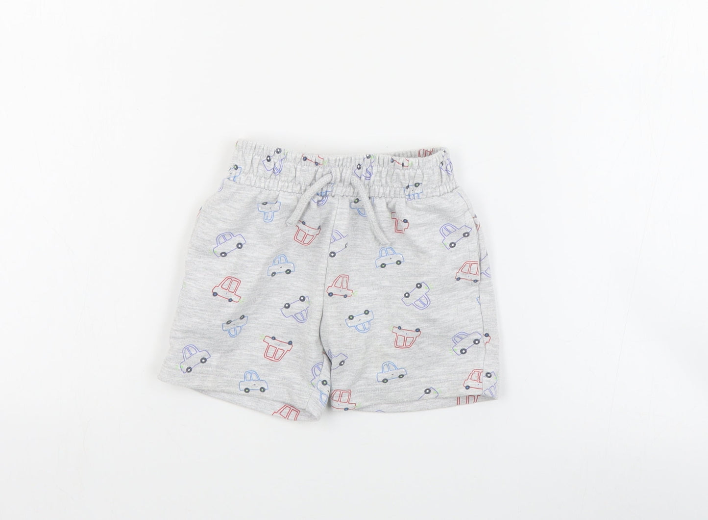 Dunnes Baby Grey Geometric Cotton Jogger Trousers Size 12-18 Months  Drawstring