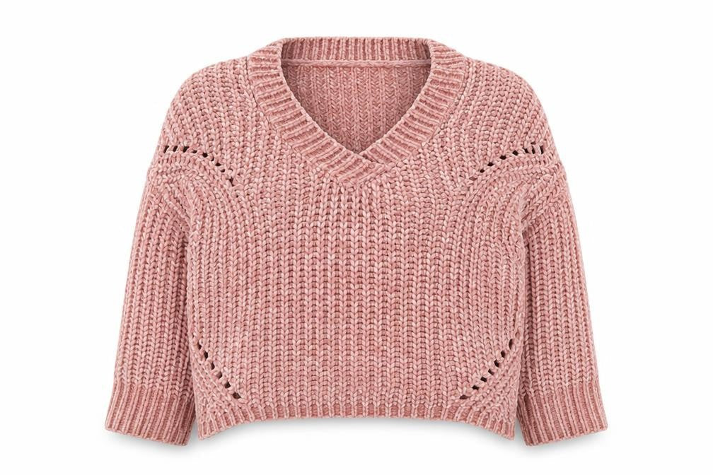 Stella Womens Pink Round Neck  Acrylic Pullover Jumper Size 10