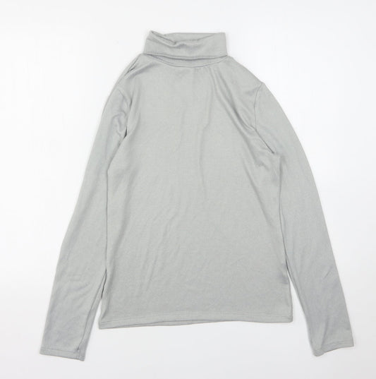 PEP&CO Womens Grey Roll Neck  Polyester Pullover Jumper Size 12