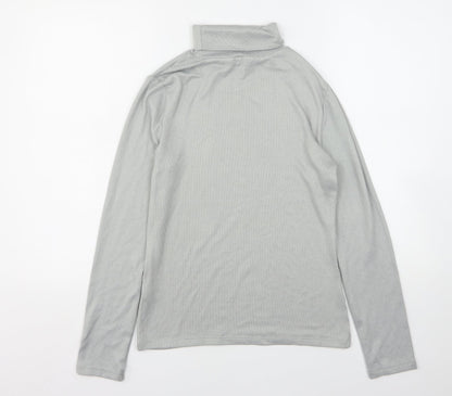 Pep&Co Womens Grey Roll Neck  Polyester Pullover Jumper Size 12