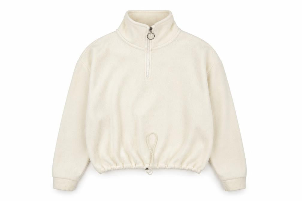 Brave Soul Womens Ivory  Polyester Pullover Sweatshirt Size M