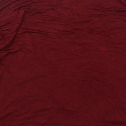 New Look Womens Red  Polyester Basic T-Shirt Size 12 Round Neck