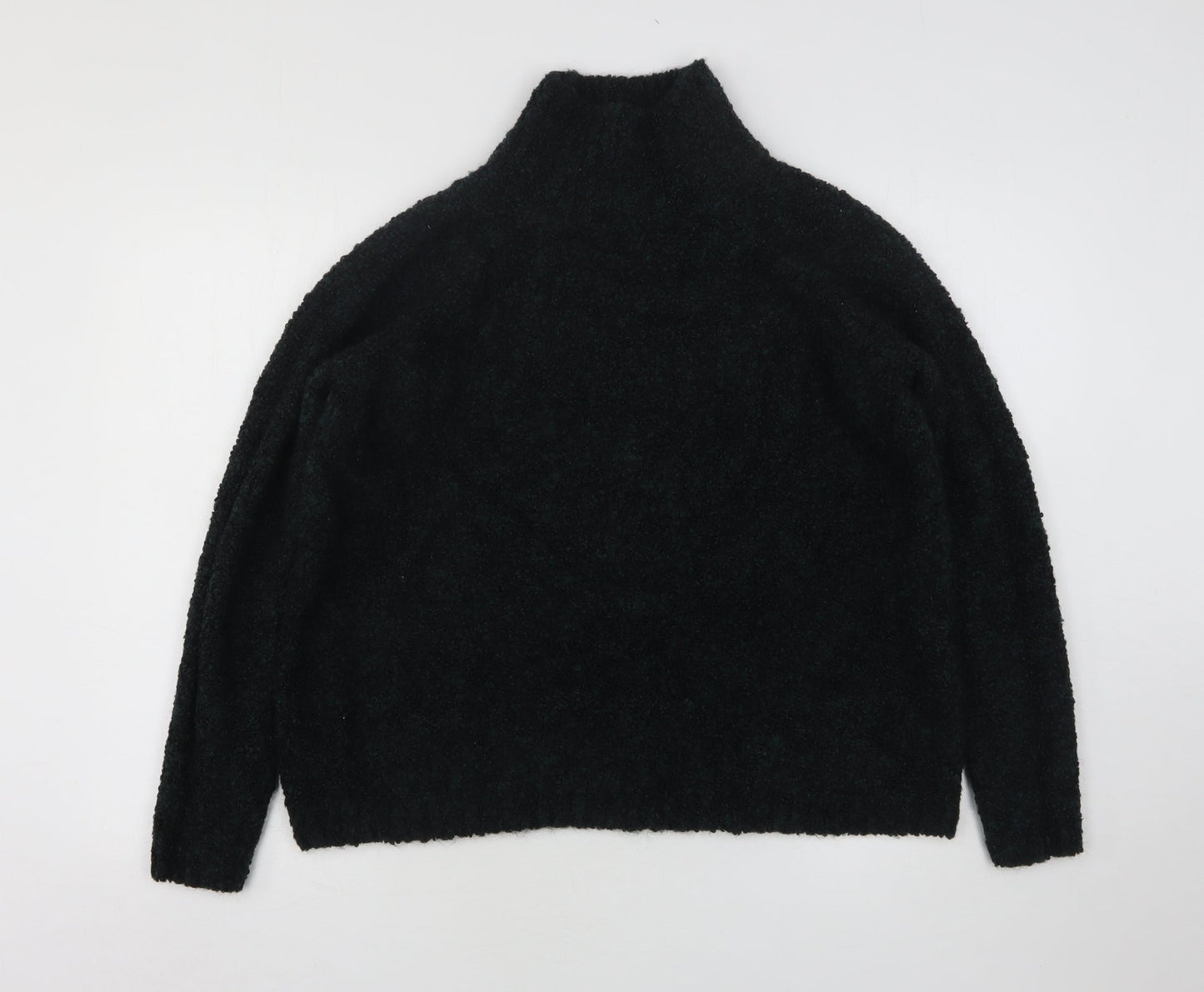 LOFT Womens Green High Neck  Acrylic Pullover Jumper Size S