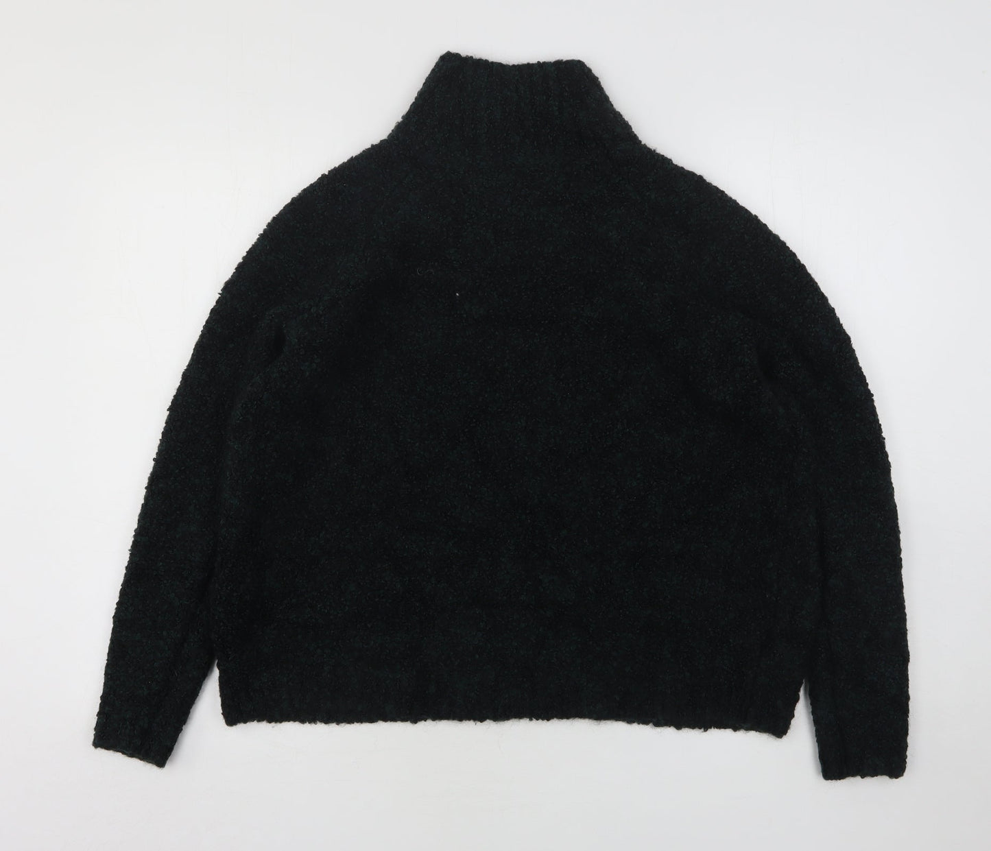 LOFT Womens Green High Neck  Acrylic Pullover Jumper Size S