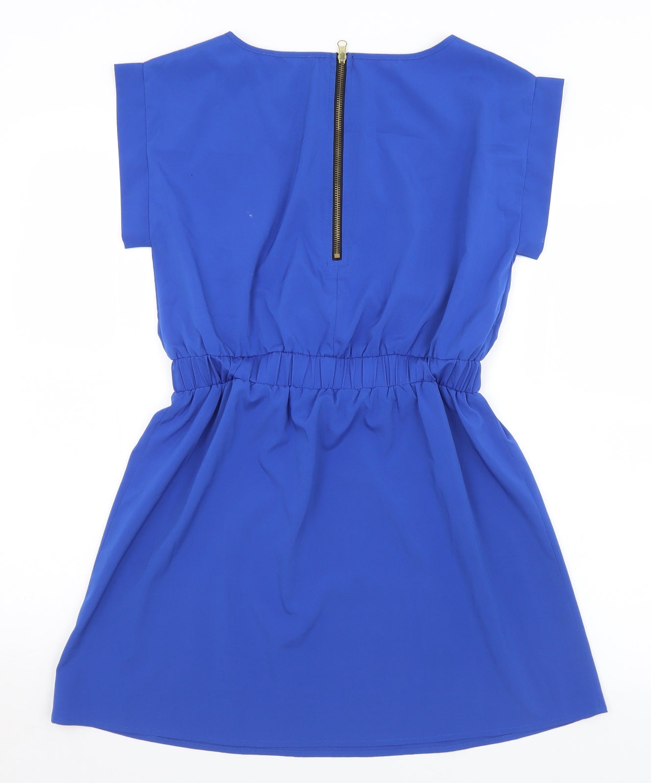 Madam Rage Womens Blue  Polyester Mini  Size 12  Round Neck Zip