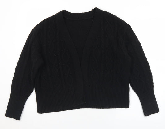 River Island Womens Black V-Neck  Acrylic Cardigan Jumper Size XS