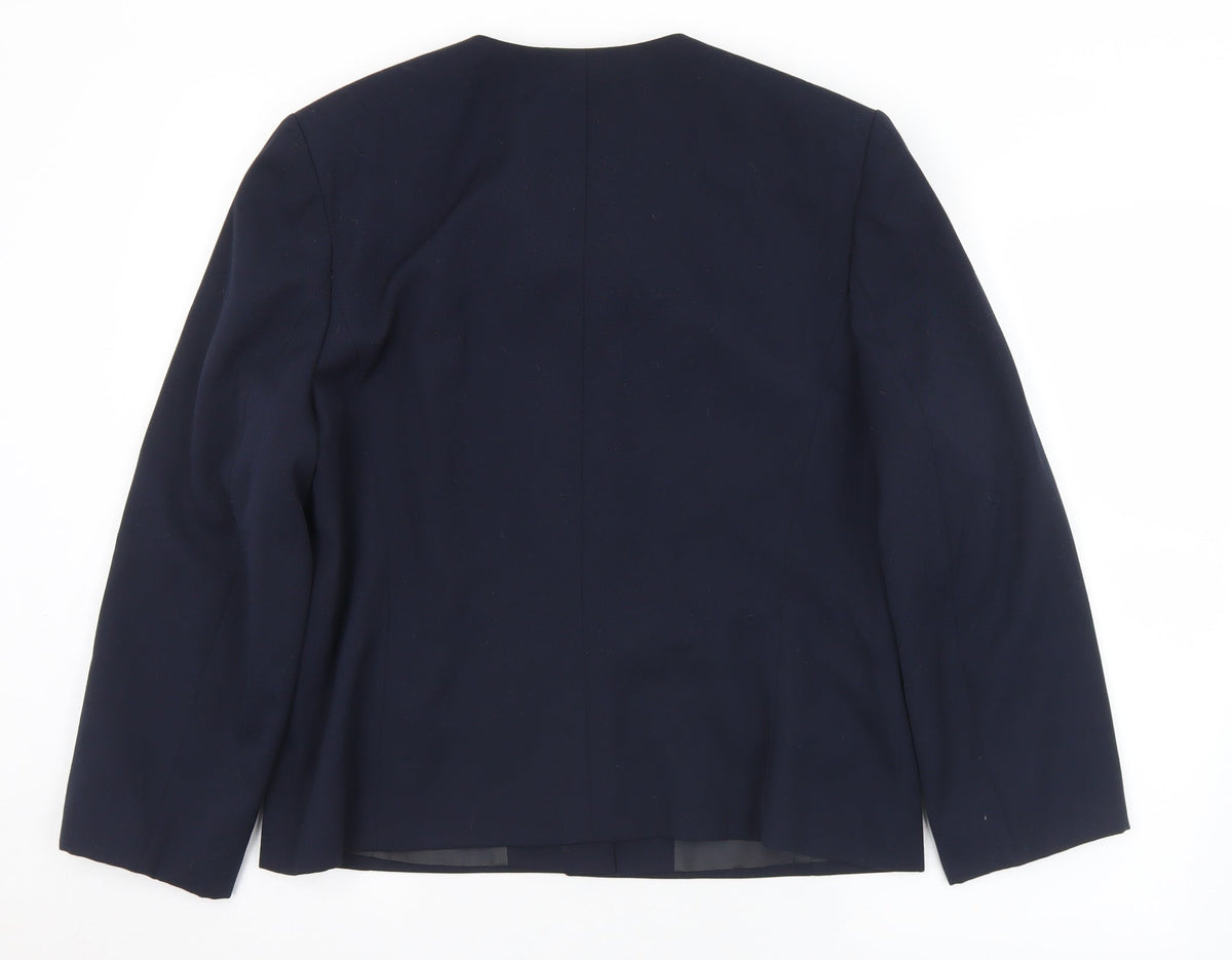 Separa Womens Black  Polyester Jacket Blazer Size 14