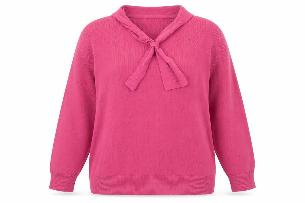 Andre De Brett Womens Pink Collared  Acrylic Pullover Jumper Size 20   - 20/22