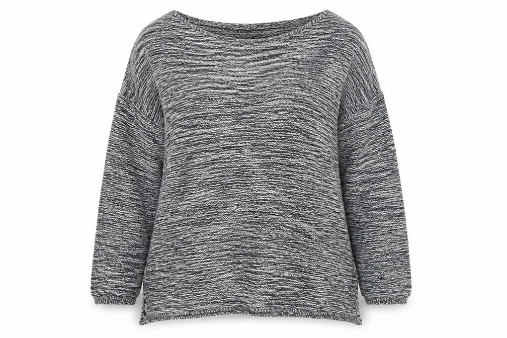 Primark Womens Grey Boat Neck  Acrylic Pullover Jumper Size 10