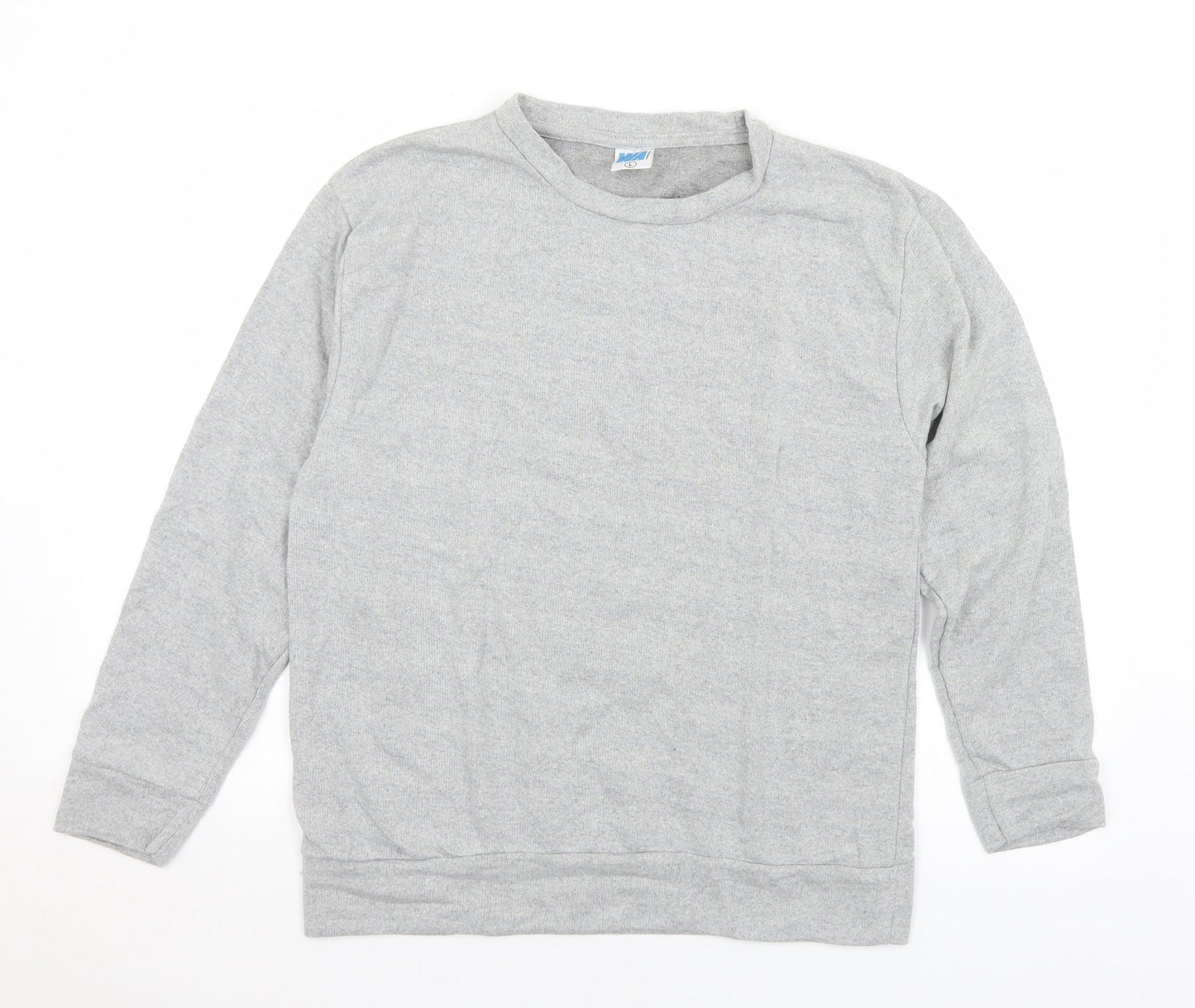 WA Womens Grey  Cotton Pullover Sweatshirt Size L