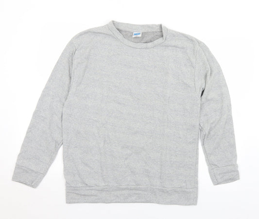 WA Womens Grey  Cotton Pullover Sweatshirt Size L