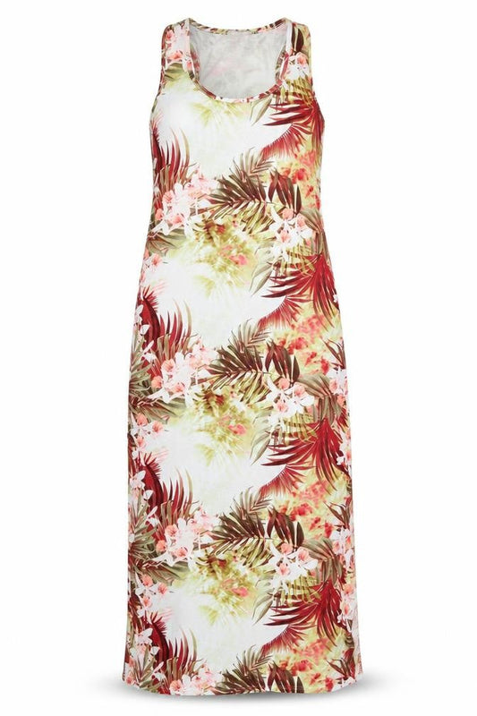 Bu-zz Womens Multicoloured Floral Polyester Maxi  Size S  Round Neck Pullover