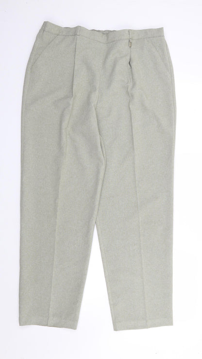 Classics Womens Green  Polyester Trousers  Size 18 L29 in Regular