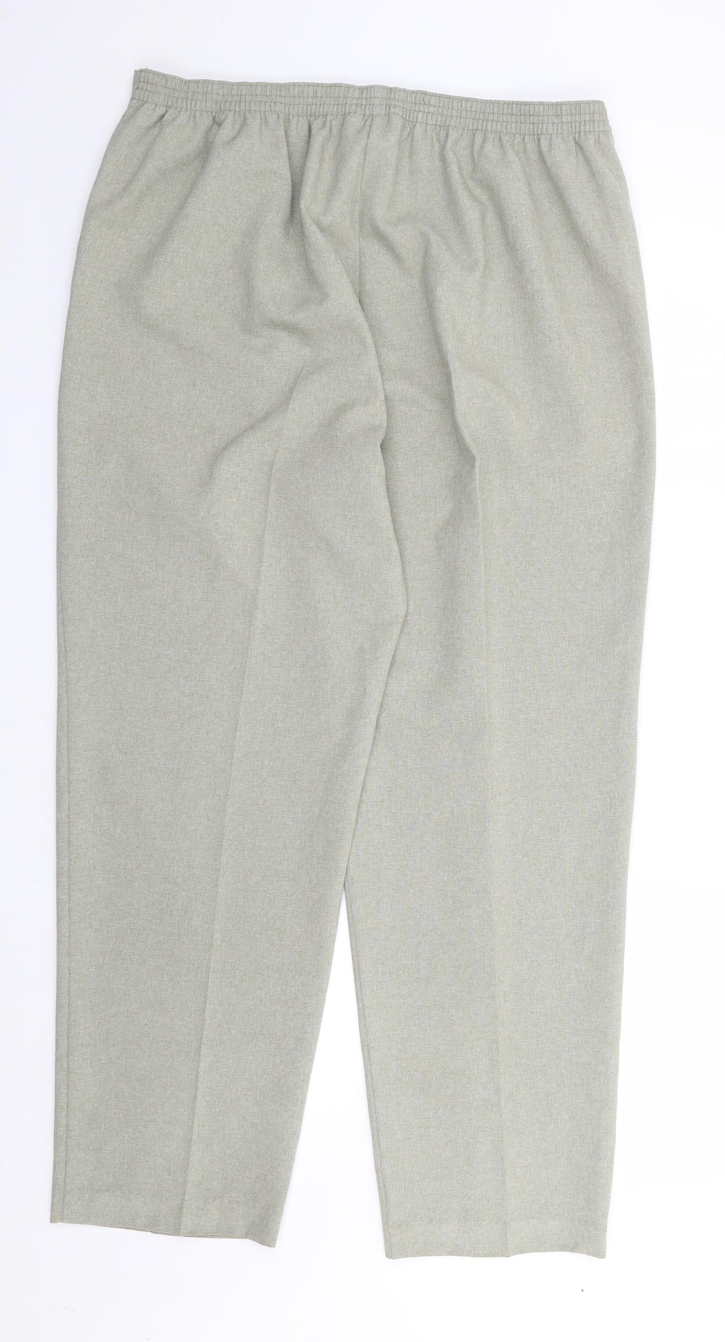Classic Womens Green  Polyester Trousers  Size 18 L29 in Regular