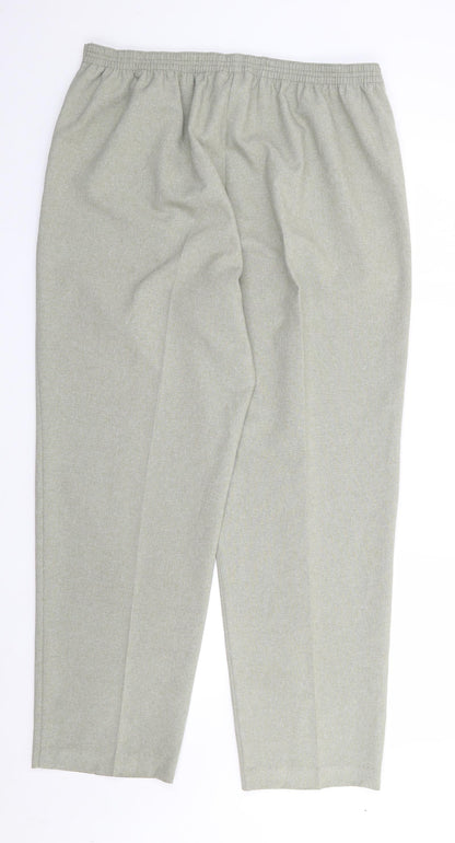 Classics Womens Green  Polyester Trousers  Size 18 L29 in Regular