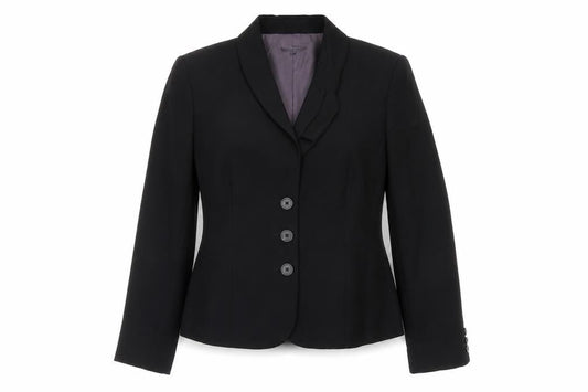 Linea Womens Black  Polyester Jacket Suit Jacket Size 14