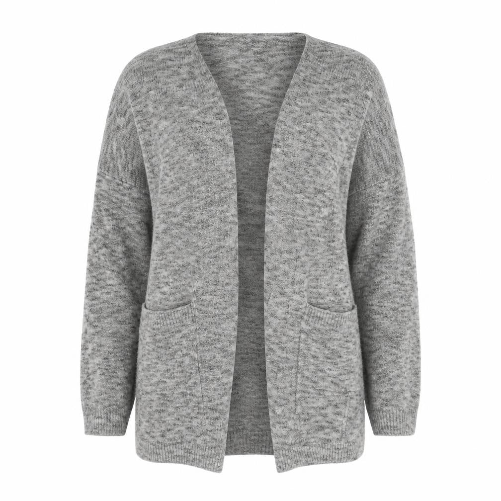 Marks & Spencer Womens Grey V-Neck  Acrylic Cardigan Jumper Size L   - Waterfall
