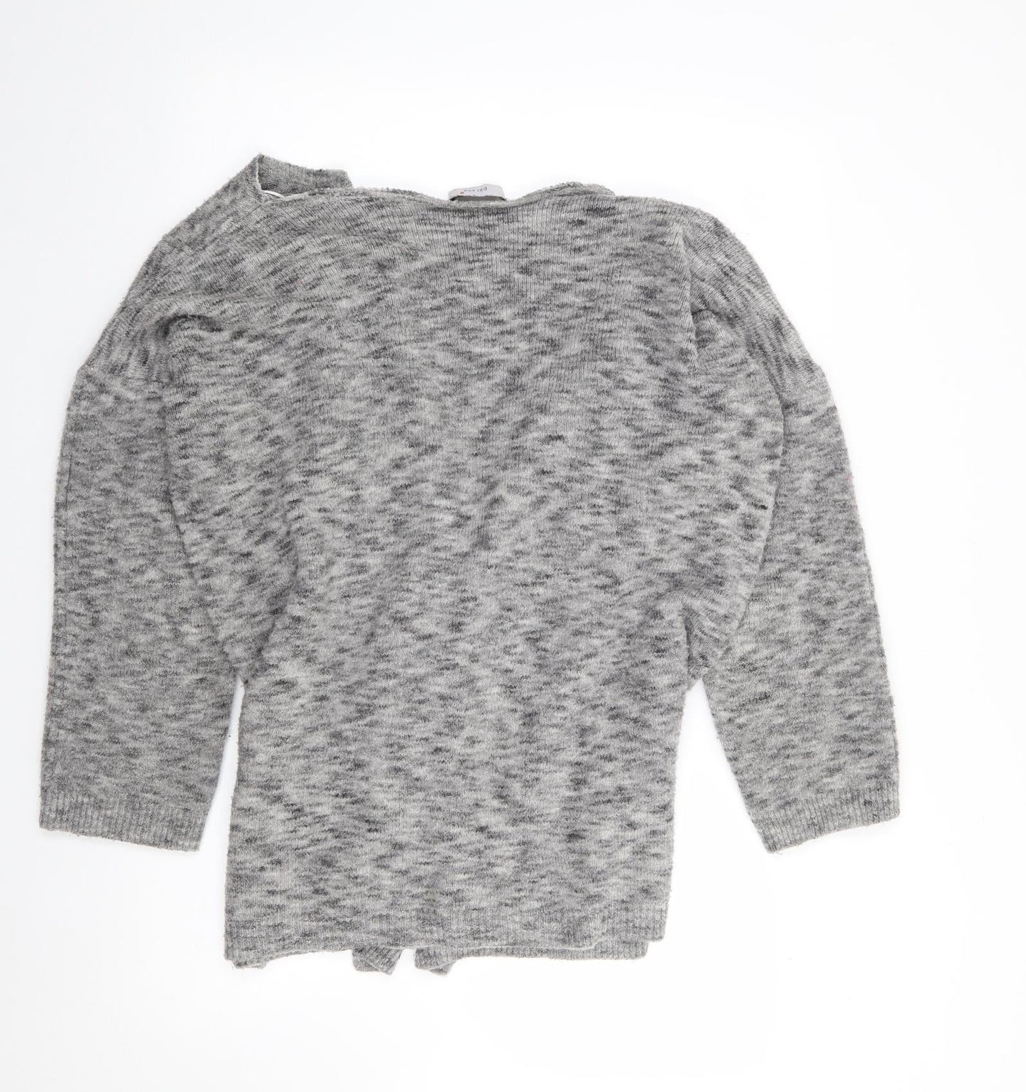 Marks and Spencer Womens Grey V-Neck  Acrylic Cardigan Jumper Size L   - Waterfall