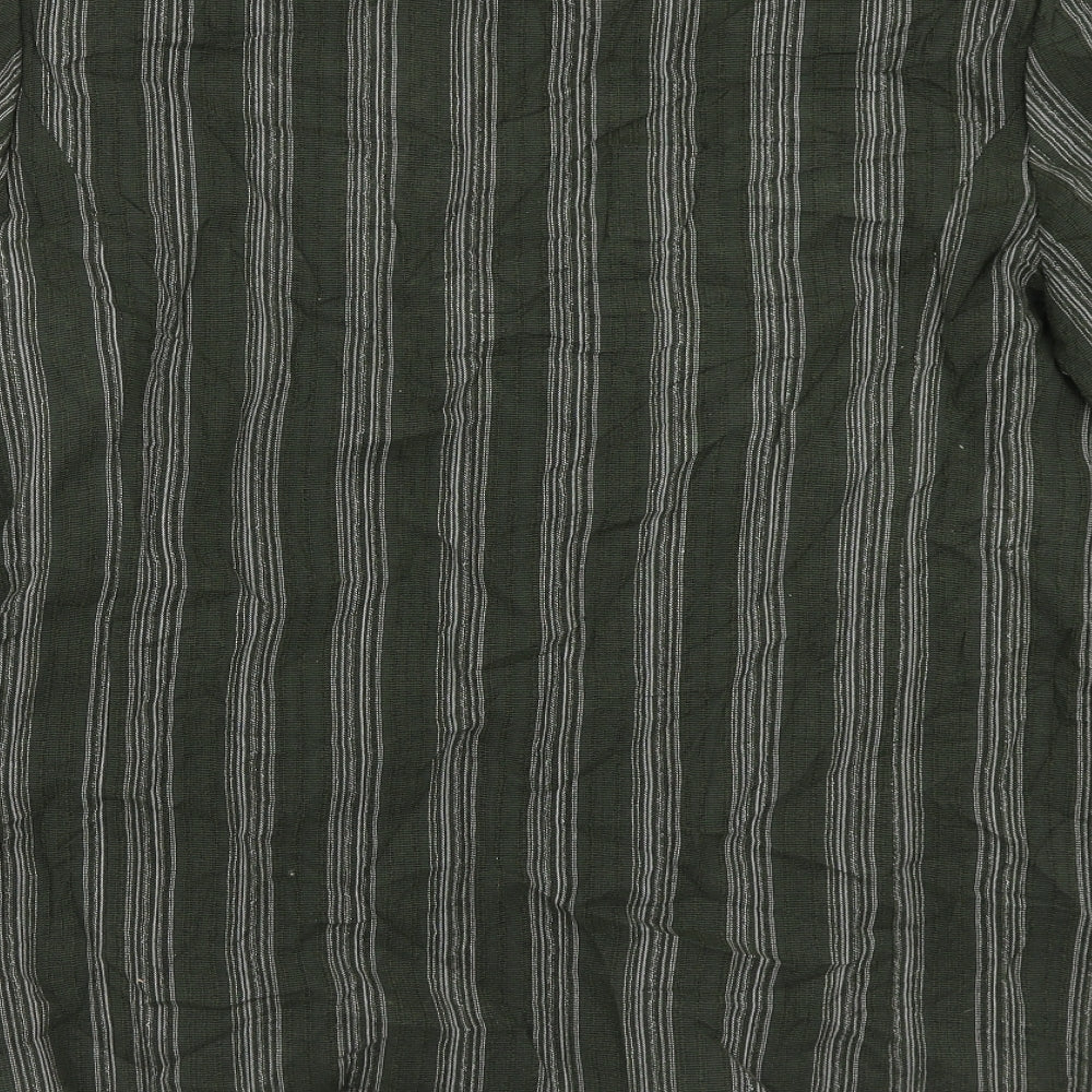 Florella Womens Green Striped  Jacket Blazer Size 16  Button