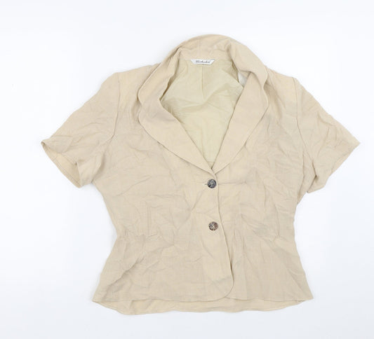 Berkertex Womens Beige   Jacket Blazer Size 14  Button