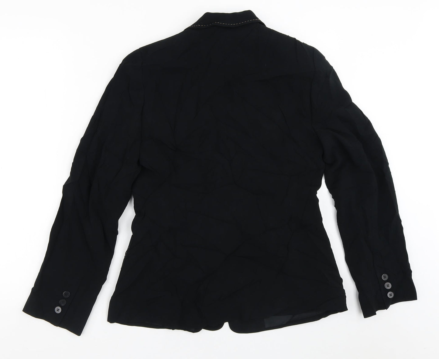 PLANET Womens Black   Jacket Blazer Size 10  Button