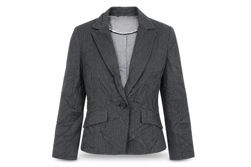 Debenhams Womens Grey Striped  Jacket Blazer Size 10