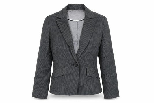 Debenhams Womens Grey Striped  Jacket Blazer Size 10