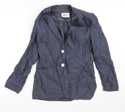 Next Womens Blue Striped  Jacket Blazer Size 8