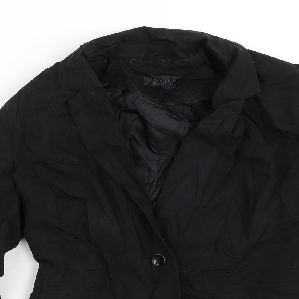 Topshop Womens Black   Jacket Blazer Size 8