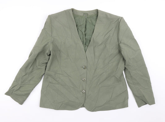 Debenhams Womens Green   Jacket Blazer Size 16