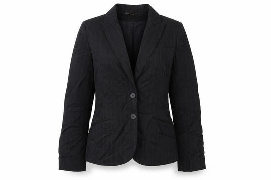 H&M Womens Black Striped  Jacket Blazer Size 12