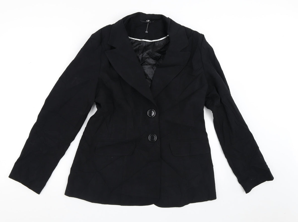EWM Womens Black   Jacket Blazer Size 12