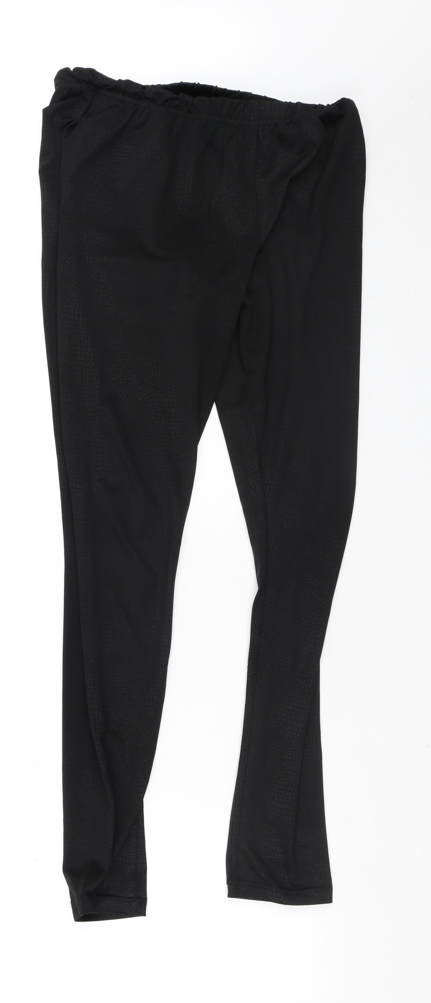 Preworn Womens Black Animal Print Polyester Cargo Leggings Size S L28 in   - Lizard print