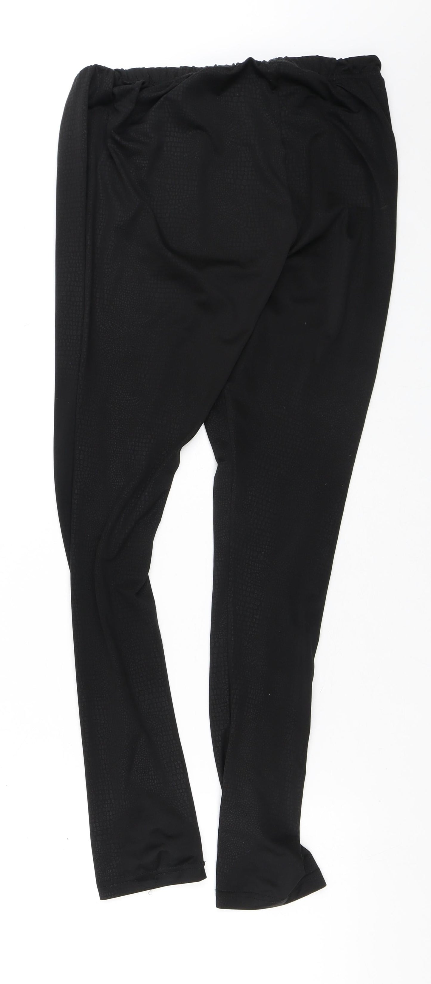 Preworn Womens Black Animal Print Polyester Cargo Leggings Size S L28 in   - Lizard print