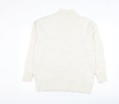 Preloved NEXT Womens Ivory Round Neck  Acrylic Pullover Jumper Size S - Back