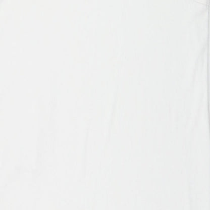 Atmosphere Womens White  Polyester Basic Tank Size 14 Mock Neck - Asymmetrical