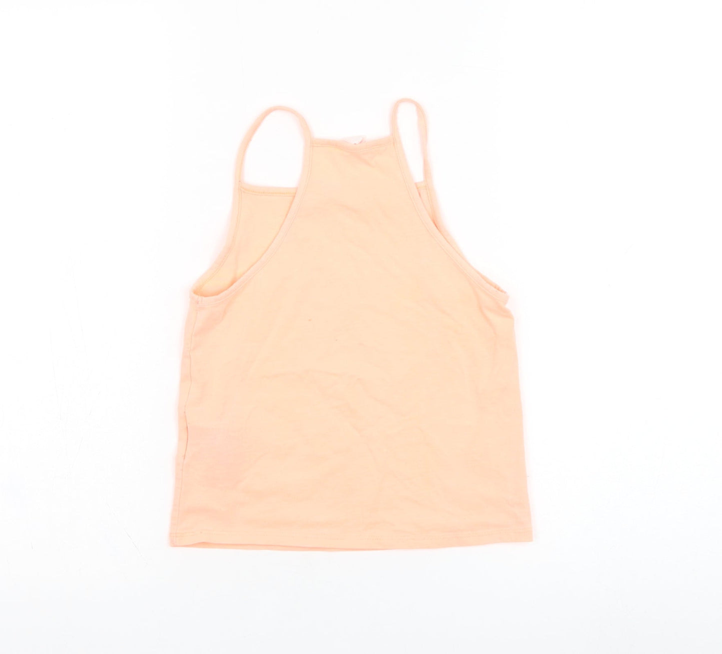 H&M Girls Pink  Cotton Basic Tank Size 8-9 Years Square Neck Pullover - California