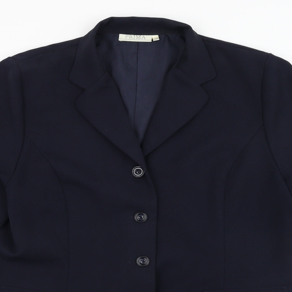 Prima Womens Blue   Jacket  Size 18  Button