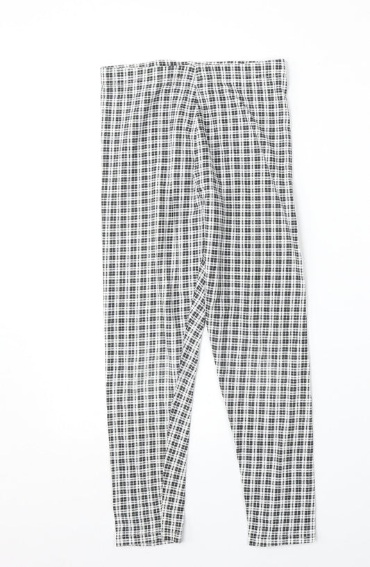Primark Girls Multicoloured Check Cotton Jegging Jeans Size 9-10 Years  Regular