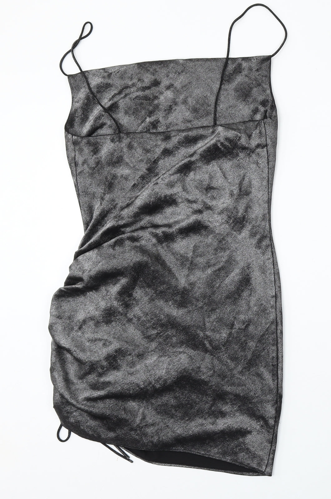 Topshop Womens Silver  Polyester Bodycon  Size 8  Square Neck